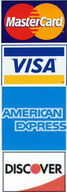 We accept Master Card & Visa